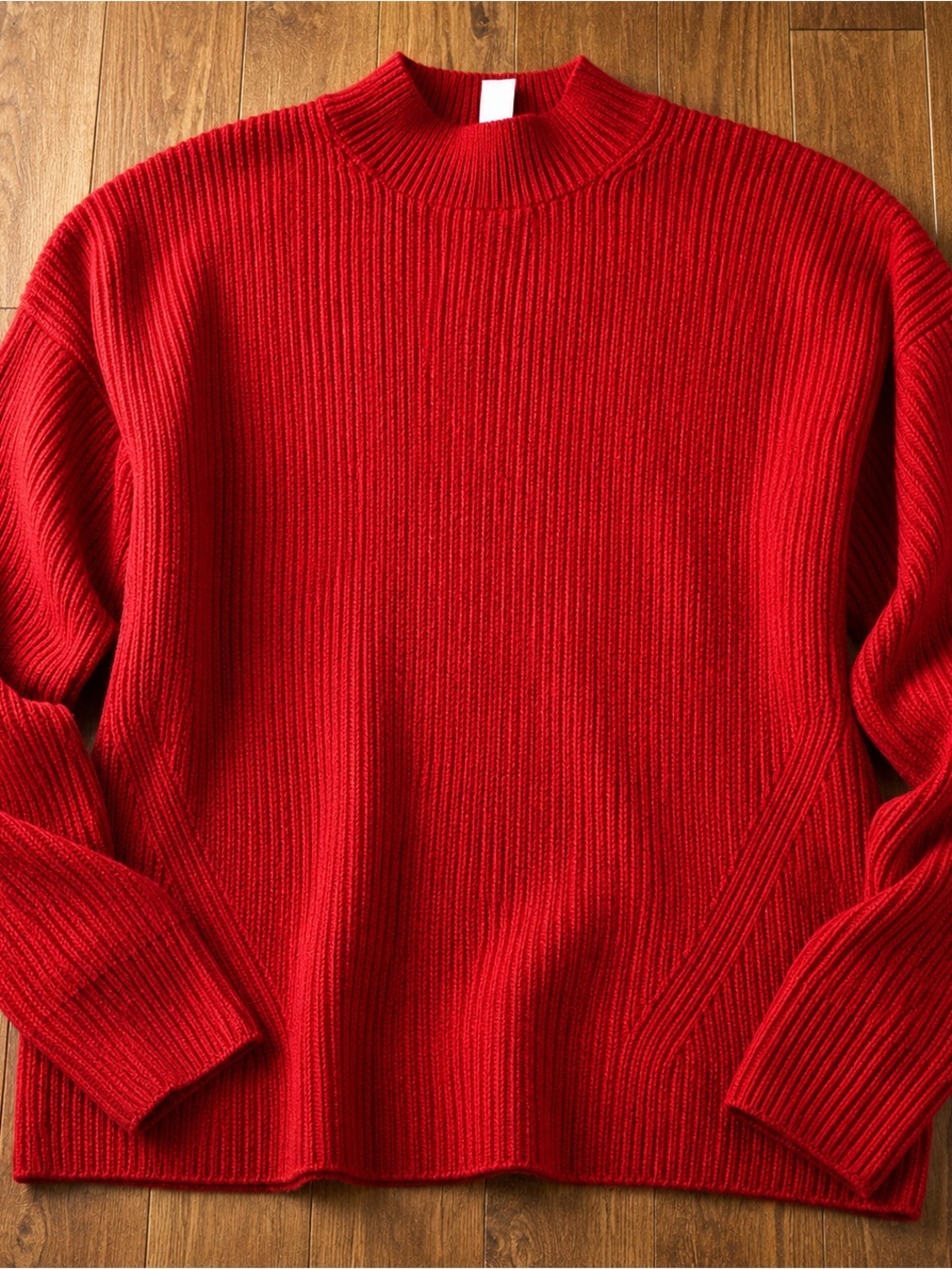 Old Navy Red Textured Mock Neck Sweater